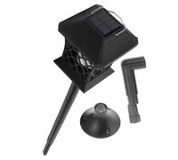 Mikikit Lampe Solaire Extérieure Décorative Lot de 2 Pièces Lampe de Prise de Terre en Pp Noir, Résistante aux Intempéries Élégantes et Fonctionnelles pour Jardin et Patio