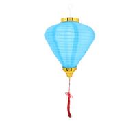 Mikikit Lanterne Suspendue Ovale Vintage en Tissu pour Décoration Extérieure Lanterne Vietnamienne Décoration de Fête Ambiance de Printemps et Célébrations