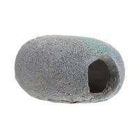 Mikikit Les Reptiles se cachent des grottes Refuge d'aquarium décor de Terrarium Grotte de Betta Grotte d'élevage de Poissons Grotte à Poissons pour Aquarium se Cacher résine Gris foncé
