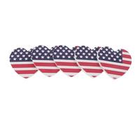 Mikikit Lime à Ongles en Éponge Double Face Forme Cœur 5 Pièces Imprimées Drapeau Américain Kit Manucure Pédicure Polisseuse Douce pour Ongles Naturels et Artificiels Usage Fête