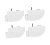 Mikikit Limiteur de Fenêtre en Plastique Blanc 4pcs pour Sécurité Baie Vitrée Coulissante, Butée Pratique et Solide pour Portes et Fenêtres Coulissantes