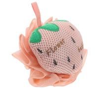 Mikikit Loofah Bath Ball Cartoon Strawberry Large Mesh Pouf Exfoliating Body Scrubber For And Adults Korean Style Foam-rich Shower Sponge