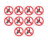 Mikikit Lot de 10 Autocollants de Signalisation Industrielle Ø80 MM Panneaux D’Avertissement Réfléchissants pour Ateliers et Entrepôts Étiquettes Adhésives de Sécurité Résistantes et