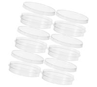 Mikikit Lot de 10 Boîtes de Petri de Laboratoire 60 MM en Plastique Transparent avec Couvercle Plaques de Culture Cellulaire Antidérapantes à Bords Dentelés pour Expériences Biologiques