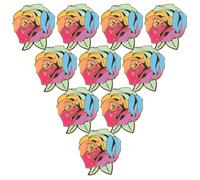 Mikikit Lot de 10 Broches Petites Roses en Métal Émaillé Coloré Accessoires Floraux Élégants pour Vêtements Paquet et Chapeaux Broches Vintage pour Mariage et Fêtes Décoration Mode