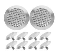 Mikikit Lot de 10 Clous d'Avertissement Tactile en Acier Inoxydable 304 Diamètre 35 MM Épaisseur 5 MM Marqueurs Antidérapants pour Trottoirs Voies Piétonnes Métros et Aéroports