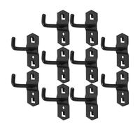 Mikikit Lot de 10 Crochets pour Panneaux Perforés Noirs 6Mm X 5Cm Supports Robustes pour Étagères de Vente au Détail et Présentoirs Muraux Rangement Mural Modulable et Polyvalent