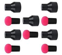Mikikit Lot de 10 Éponges à Maquillage Champignon Petites, Applicateur de Fond de Teint Double Usage Humide et Sèche, Éponge Cosmétique Rose pour Visage, Outils Beauté Précision