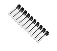 Mikikit Lot de 10 Flacons D'échantillons de Parfum en Verre 1 Ml, Mini Bouteilles Vides Noires Joint Étanche, pour Huiles Essentielles, Cosmétiques et Voyage