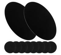 Mikikit Lot de 10 Plaques Métalliques Autocollantes pour Supports Magnétiques de Téléphone, 6 CM, Noir, Pc, Adaptées pour Fixation Automobile et Pot D’Échappement