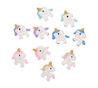 Mikikit Lot de 10 Punaises de Dessin Animé en Résine Punaise Décorative Licorne Fixation pour Photos et Mémos Accessoires DIY Colorés