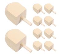 Mikikit Lot de 10 Toupies en Bois Brut Non Peintes 4,15 Cm à Peindre DIY pour Hanoukka, Décoration Festive et Tournant Traditionnel, Idées Présents et Activités Artistiques