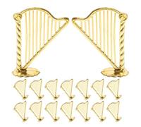 Mikikit Lot de 100 Mini-Harpes Décoratives en Plastique 45 X 31 CM Pendentifs Harpe Miniature pour Décoration de Sapin de Noël Accessoires DIY pour Ornements Musicaux Festifs