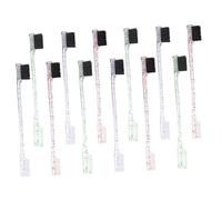 Mikikit Lot De 12 Brosses à Sourcils Double Embout 12 Pièces, Taille Standard, Brosse Et Peigne Pour Maquillage, Pour Femmes, Utilisation Professionnelle Et Quotidienne, Outil De Beauté Portable