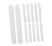 Mikikit Lot de 12 Craies sans Poussière Blanches 8 Cm X 9,5 Mm, Hydrosolubles et Multifonctions, Adaptées pour Tableau Noir, Usage Scolaire et Extérieur, Craies Solides et Lavables