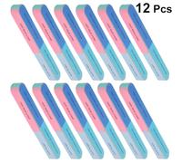 Mikikit Lot de 12 Limes à Ongles Professionnelles 6 Faces, Blocs Polissoirs à Ongles Lavables à Grains Multiples, Outil Nail Art pour Vernis, Soin Mains et Pieds, Usage Professionnel