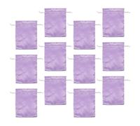 Mikikit Lot de 12 Paquet en Satin 15x20 Cm à Cordon de Serrage pour Perruques et Extensions de Cheveux, Pochette de Voyage Légère et Protectrice, Rangement Pratique pour Coiffure, Usage