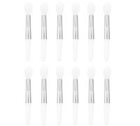 Mikikit Lot de 12 Set de Set de Applicateurs Pinceaux à Lèvres en Silicone Blanc Mini Taille Portable Applicateur pour Masque à Lèvres Outil Maquillage Précis et Contour