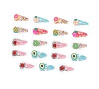 Mikikit Lot De 19 Pinces à Cheveux Fruits Colorés Transparentes Taille Garçon Et Filles Pince à Cheveux Des Sables Mouvants Accessoires Pour Filles Usage Quotidien