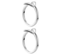 Mikikit Lot de 2 Bagues Ouvertes Ajustables en Alliage Motif Queue de Sirène et Baleine Taille Unique Bague Élégante pour Femmes Présent Anniversaire Fête des Mères Saint-Valentin