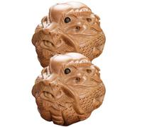 Mikikit Lot de 2 Balles de Massage en Bois pour Exercices Manuels et Relaxation des Mains, Outil de Massage Naturel et Décoratif pour Thérapie Main