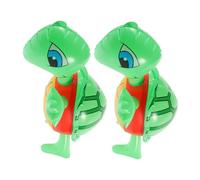 Mikikit Lot de 2 Ballons Gonflables de Tortue en PVC Accessoires de Fête pour Garçon et Filles et Adultes Décoration de Piscine Jouets Gonflables Faciles à Gonfler Dégonfler