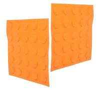 Mikikit Lot de 2 Bandes Tactiles en Caoutchouc Jaune 25 Pastilles Adhésives Antidérapantes pour Guidage des Personnes Aveugles, Protection de Pare-chocs, Dispositifs D'assistance