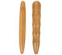 Mikikit Lot De 2 Bâtons De Massage En Bois Multi-usages Outil De Réflexologie Portable Tiges D’acupression Pour Massage Des Pieds Corps Pratique Pour Bien-domicile