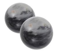 Mikikit Lot De 2 Boules De Jade Naturelles 5 Cm, Balles De Hand Chinoises Pour Massage Profond, Outils De Relaxation Des Mains, Exercices De Doigts Et Thérapie Antistress, Portables Et Polyvalentes