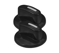 Mikikit Lot de 2 Boutons de Commande Noirs Abs pour Cuisinière et Four, d 6 Mm, Contrôle Précis et Installation Simple, Accessoires la Cuisine Universels