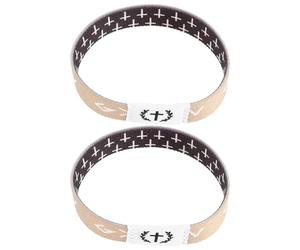 Mikikit Lot de 2 Bracelets Chrétiens Élastiques Versets Bibliques Noirs et Gris Taille Unique pour Événements Religieux Récompenses Scolaires et Usage Quotidien