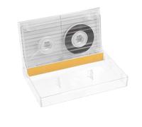 Mikikit Lot de 2 Cassettes Audio Vierges en Plastique Transparent 60 Double Face avec Boîtier Rigide pour Enregistrement Vocal et Création Musicale