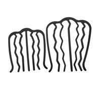 Mikikit Lot de 2 Épingles à Cheveux en Métal U Grand et Petit Peigne Latéral Accessoire Coiffure pour Femmes et Filles Adapté à Plusieurs Types de Cheveux Usage Quotidien Pince Fourche