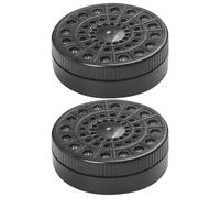 Mikikit Lot de 2 Humidificateurs Ronds pour Cigares Petit Format Dispositif d'Humidification Précis pour Cave à Cigares Accessoire Compatible Multi-Tailles Maintien de L'Humidité