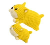 Mikikit Lot de 2 Jouets Couineurs en Latex pour Chiens S M Jouets à Mâcher Solide pour Chiots et Grands Chiens Anneaux de Dentition Interactifs pour Jeu Intérieur et Extérieur