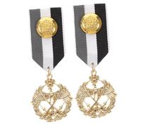 Mikikit Lot De 2 Médailles Métal Ruban De Première Place Pour Garçon Et Filles, Insignes De Récompense Unisexes Petit Format, Épingle Décorative Pour Fêtes, Cérémonie Scolaire Et Jeu