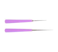 Mikikit Lot de 2 Outils D'agrandissement de Perles pour Artisanat Diy, Aiguilles en Abs et Emeri Poignée Antidérapante, Aiguille Longue et Fine pour Perçage de Perles