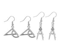 Mikikit Lot De 2 Paires Boucles D'oreilles D'architecte Pendantes En Alliage Créatif Multifonction Pour Femmes Usage Quotidien Finition Contemporaine