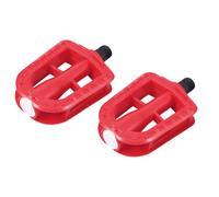 Mikikit Lot de 2 Paires de Pédales Vélo pour Garçon et Filles Antidérapantes à Plateforme Filetage Métrique 137 Couleurs Rouge et Bleu Matériau Solide Adaptées aux Vélos D’Extérieur