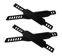 Mikikit Lot De 2 Paires De Sangles De Pédales pour D'Appartement Réglables Et Universelles De Rechange Noires en Polypropylène