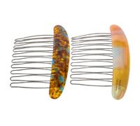 Mikikit Lot de 2 Peignes à Cheveux Latéraux pour Femmes en Fer et Plastique, Faciles à Coiffer et Résistants, Accessoires Élégants pour Chignons et Occasions Spéciales