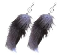 Mikikit Lot de 2 Porte-Clés Pendentifs Pompon Doux pour Trousseau de Clés et Paquet à Main, Accessoires Décoratifs pour Filles et Amis