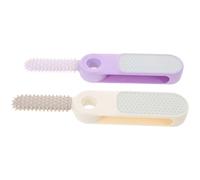 Mikikit Lot de 2 Râpes à Pieds en Nano Verre Exfoliant Violet et Blanc, Lime Anti-callosités pour Éliminer Peau Morte, Outil Manuel pour Soin des Pieds Secs, Accessoire de