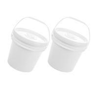 Mikikit Lot de 2 Seaux à Lingettes en Plastique 4L avec Couvercle Hermétique Boîte à Lingettes Réutilisable pour Bébé Porte-Lingettes Pratique pour Voiture et Salle de Bain Maintien de