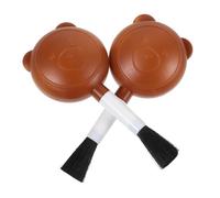 Mikikit Lot De 2 Souffleurs d'air à Pompe Bulboplastique Marron Brosse Douce, Outil De Nettoyage pour Lentilles Et Poussière, Compact Et Solide, pour Appareil Photo Et Électronique
