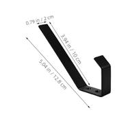 Mikikit Lot de 2 Supports Muraux pour Casques de Moto en Acier Inoxydable Porte-Chapeaux Grand Format Noir Crochets Sécurisés pour Rangement Polyvalent Gain de Place Mural pour