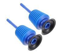 Mikikit Lot de 2 Ventouses en Plastique pour Débouchage Canalisation, Piston Manuel Bleu, Outils de Plomberie pour Évier Cuisine et Wc, Accessoires Salle de Bain Efficaces Bouchons