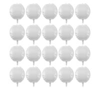 Mikikit Lot de 20 Ballons Ronds 22 Pouces en Film D’Aluminium Blanc Ballons Sphériques Géants 56 CM pour Décorations de Mariage Anniversaire et Fête Résistants et Élégants