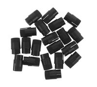 Mikikit Lot de 20 Boutons Rotatifs en Plastique 12x20 Mm, Molette de Réglage du Volume et Tonalité Indicateur Marqué, Bouton Plat Demi-arbre pour Potentiomètre, Remplacement