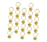 Mikikit Lot de 20 Clochettes en Cuivre Doré 14 MM Pendentifs Cloches DIY pour Décoration de Noël Accessoires pour Colliers D’Animaux de Compagnie Décorations Artisanales Festives
